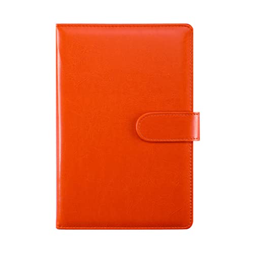 IOIUSKKU Cuaderno liso con botón creativo Jotter Keep Diary Journals PU Halloween regalo de Acción de Gracias escuela hogar compañero de escuela, Naranja