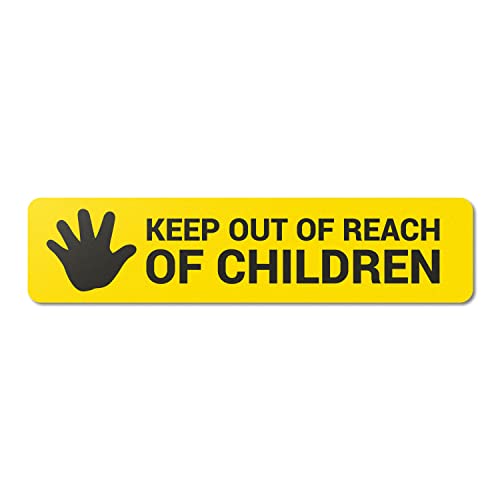 TUCO DEALS Pegatinas de 4,3 x 0,4 cm, para mantener fuera del alcance de los niños, etiquetas adhesivas para mantener fuera del alcance de los niños (600 etiquetas, naranja)