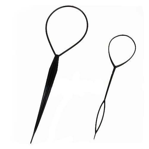 BONAMART 2 piezas de cinta para el pelo para mujer Twister para ayudar a peinar negra para moño