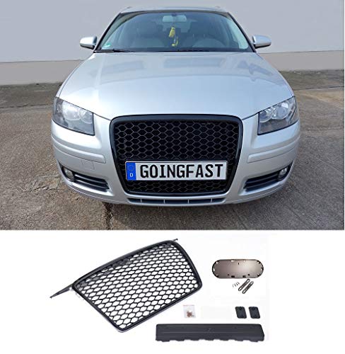 Se adapta a Audi A3 8P 8PA Badgeless Mesh Grill Debadged Front Grill Emblemholder